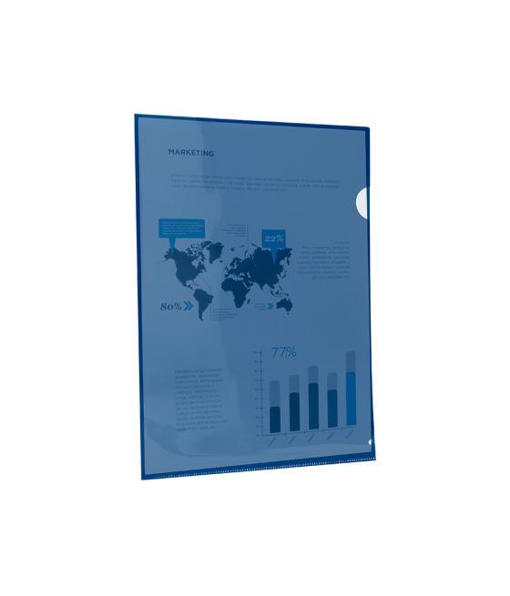 Carpeta liderpapel dossier uñero 44002 polipropileno din a4 azul 20 hojas