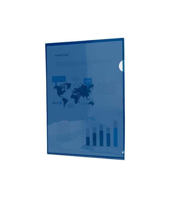 Carpeta liderpapel dossier uñero 44002 polipropileno din a4 azul 20 hojas