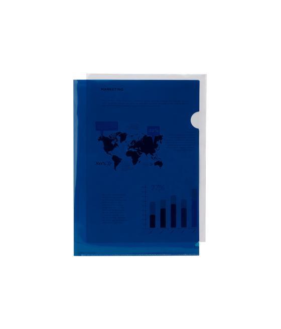 Carpeta liderpapel dossier uñero 44002 polipropileno din a4 azul 20 hojas