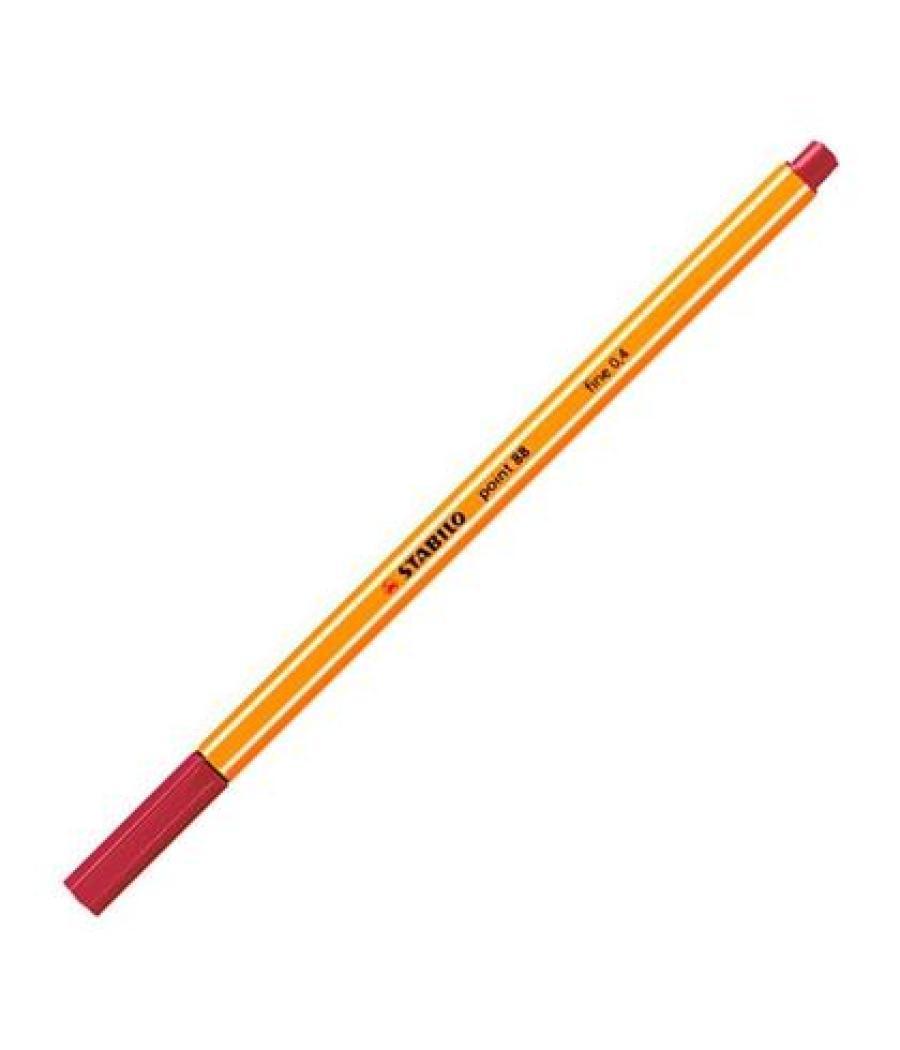 Stabilo point 88 rotulador rojo oscuro -10u-