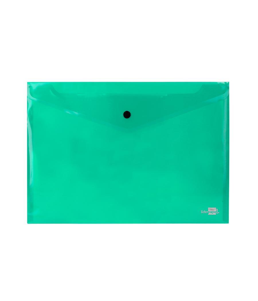 Carpeta liderpapel dossier broche 34043 polipropileno din a4 verde transparente 50 hojas