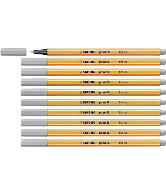 Stabilo rotulador point 88 gris medio caja 10 ud