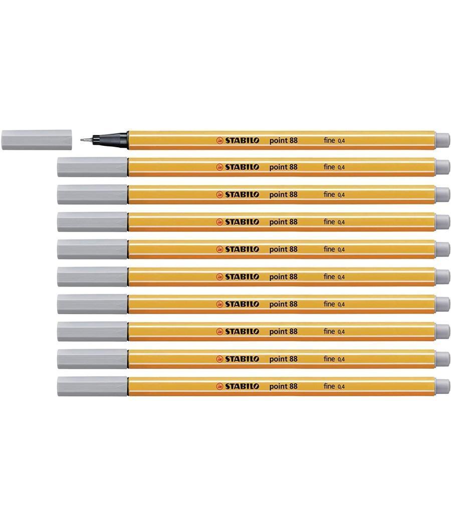 Stabilo point 88 rotulador gris medio -10u-