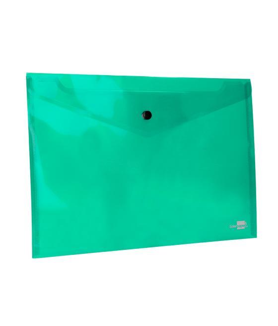 Carpeta liderpapel dossier broche 34043 polipropileno din a4 verde transparente 50 hojas