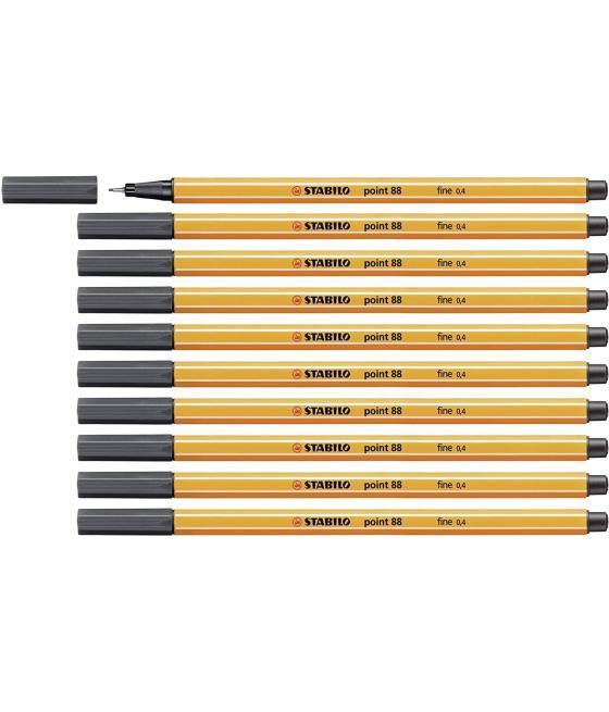 Stabilo point 88 rotulador gris intenso -10u-