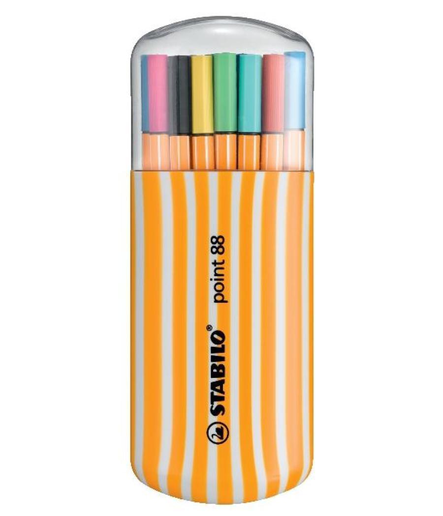 Stabilo rotuladores point 88 estuche zebrui de 20 c/surtidos
