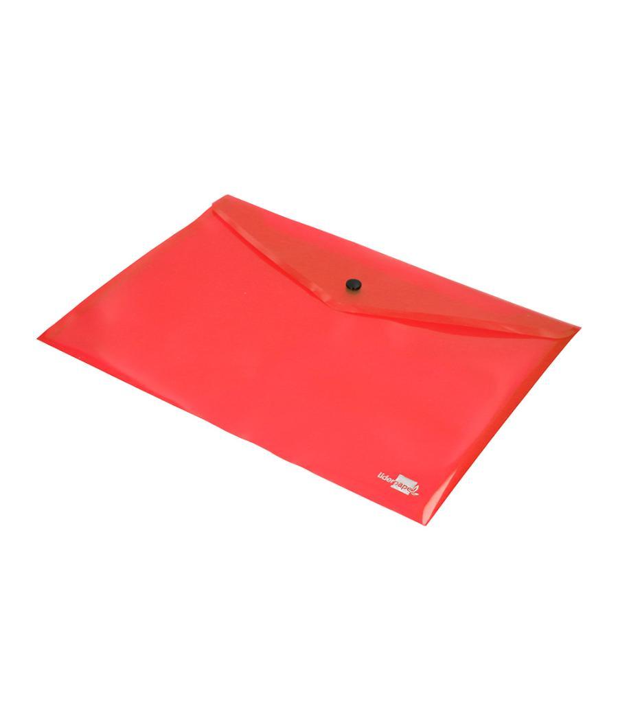 Carpeta liderpapel dossier broche 34040 polipropileno din a4 roja transparente 50 hojas