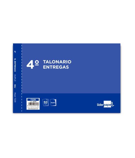 Talonario liderpapel entregas cuarto original y copia t229 apaisado