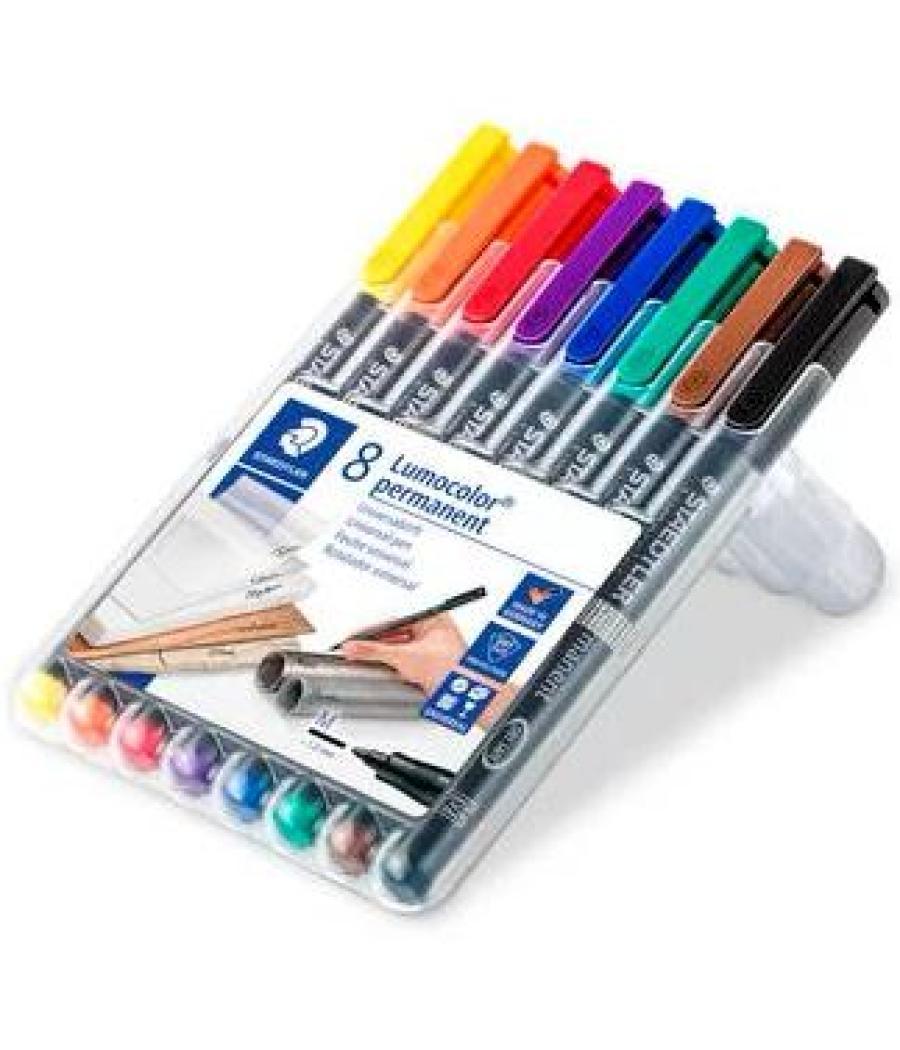 Staedtler rotulador permanente lumocolor 317 m estuche 8 c/surtidos