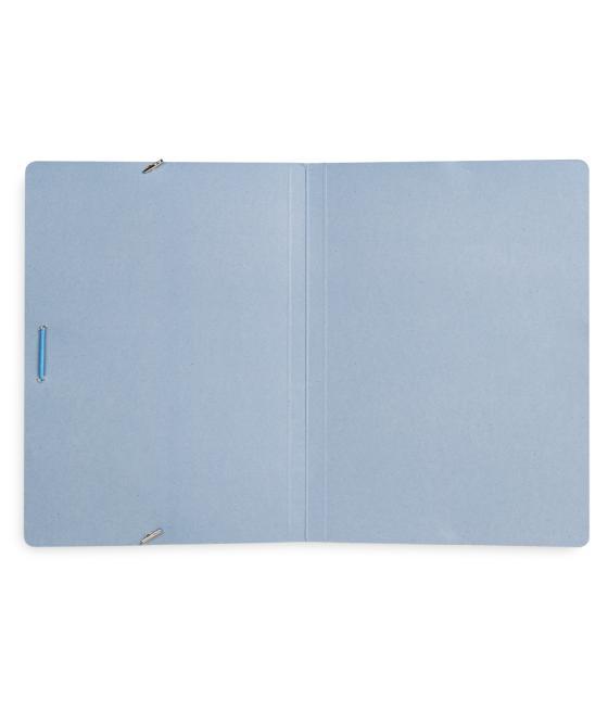 Carpeta liderpapel gomas folio sencilla cartón pintado azul