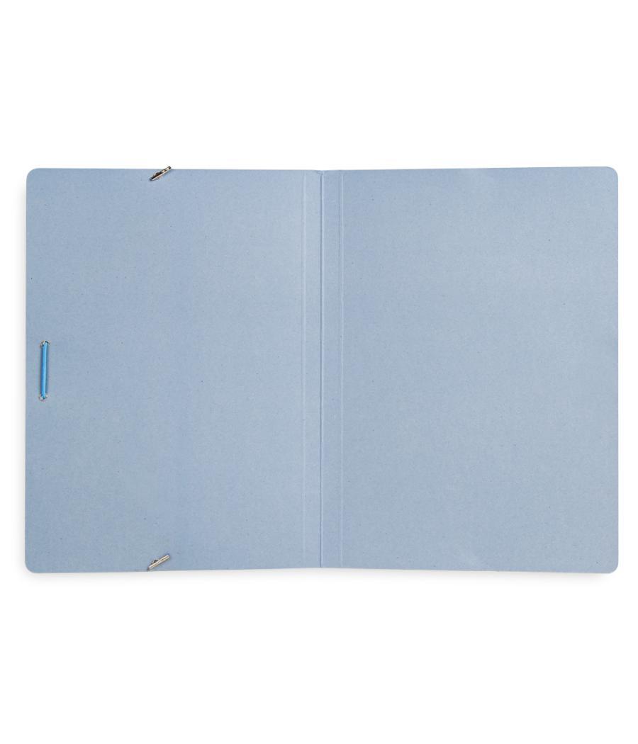 Carpeta liderpapel gomas folio sencilla cartón pintado azul