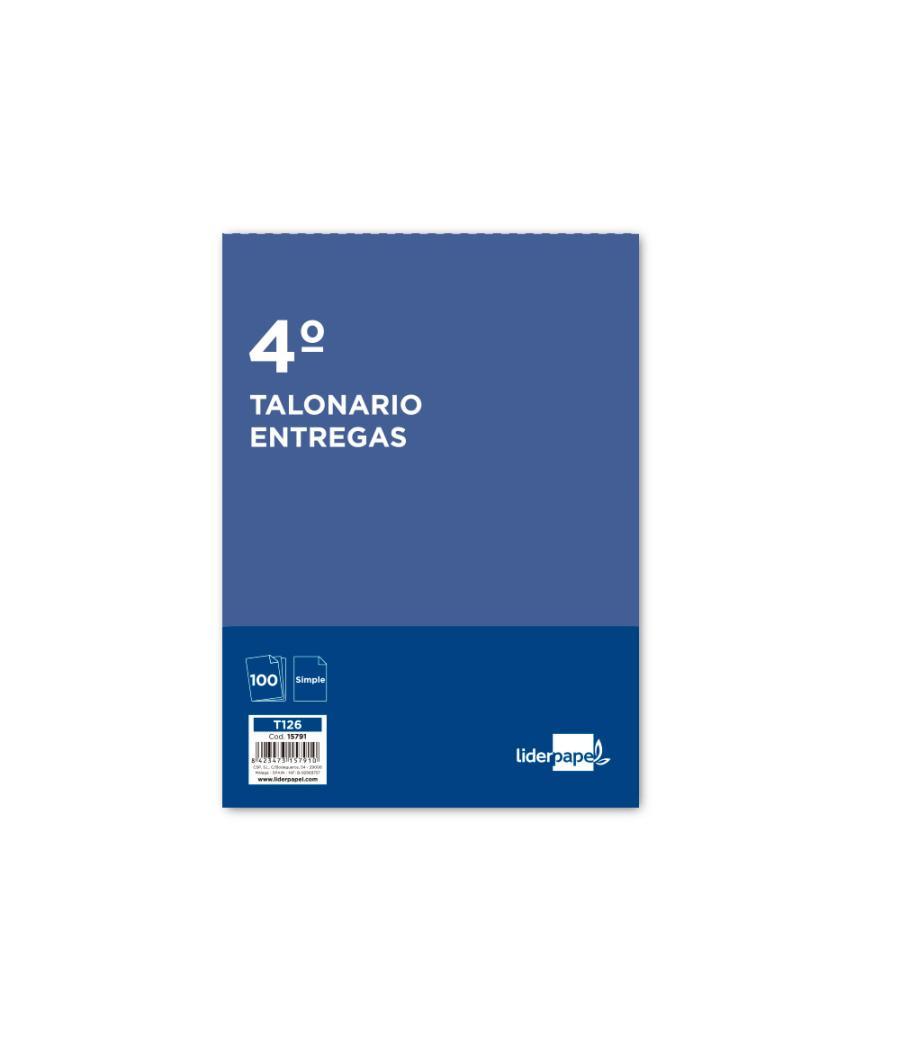 Talonario liderpapel entregas cuarto original t126
