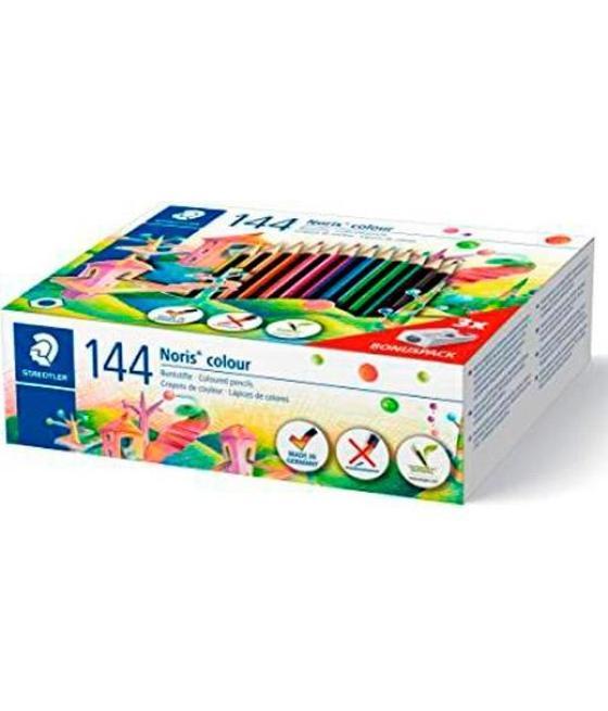 Staedtler estuche 144 lápices de color wopex ecológico 12 colores surtidos