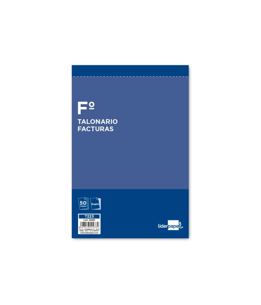 Talonario liderpapel facturas folio original y copia t223 con i.v.a.