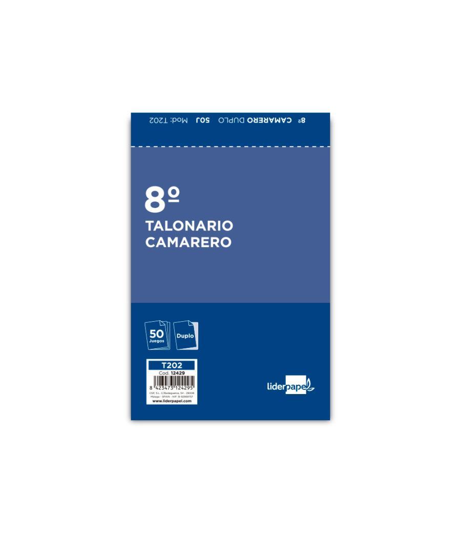 Talonario liderpapel camarero 8º original y copia t202