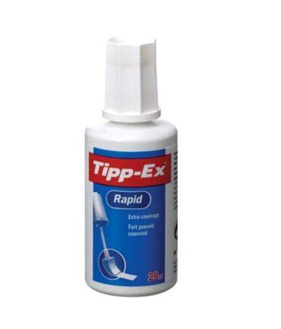 Tipp-ex corrector líquido rapid bote 20ml caja 10 ud