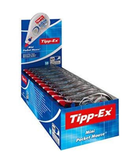 Tipp-ex cinta correctora tipp-ex mini pocket mouse 5mmx6m caja 10 ud