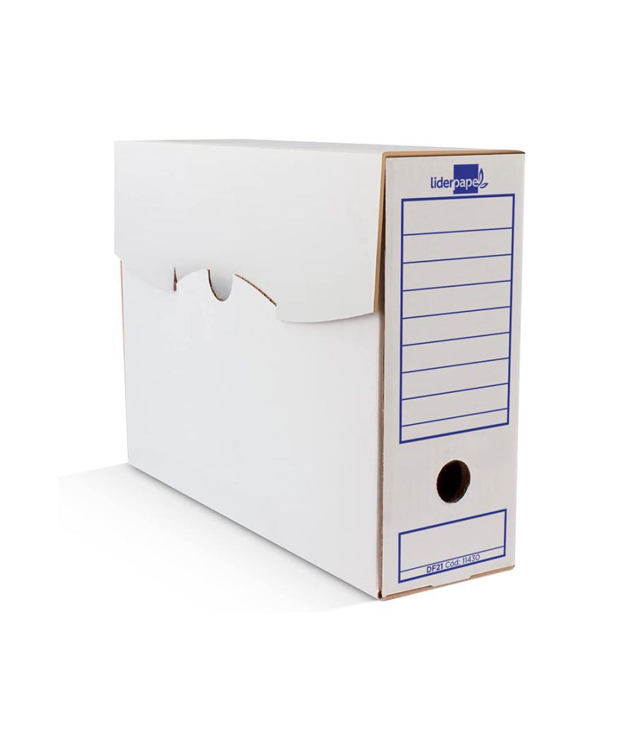 Caja archivo definitivo liderpapel ecouse cartón 100% reciclado folio 365x251x100mm 340g/m2