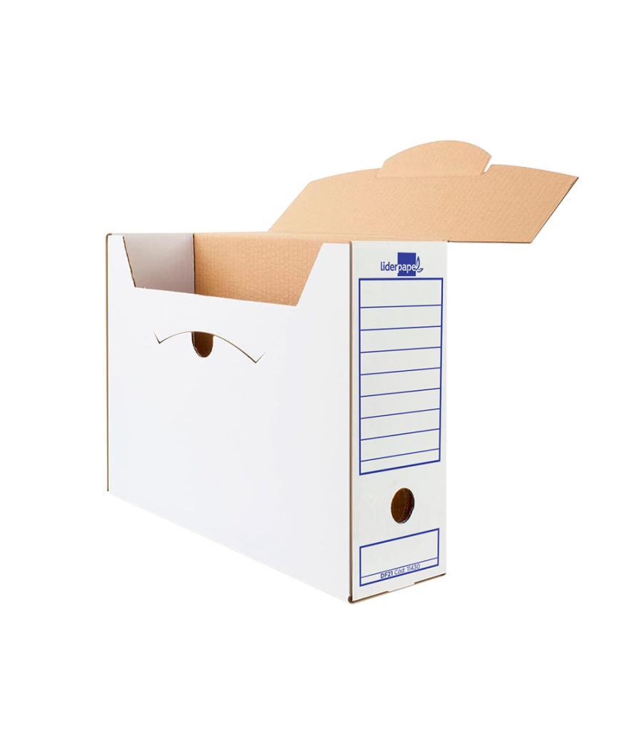 Caja archivo definitivo liderpapel ecouse cartón 100% reciclado folio 365x251x100mm 340g/m2