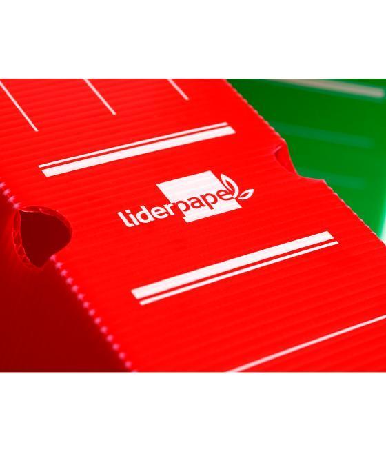 Caja archivo definitivo plástico liderpapel rojo 387x275x105 mm