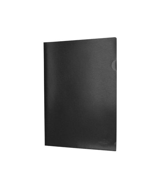 Carpeta liderpapel dossier uñero polipropileno din a4 negro opaco 20 hojas