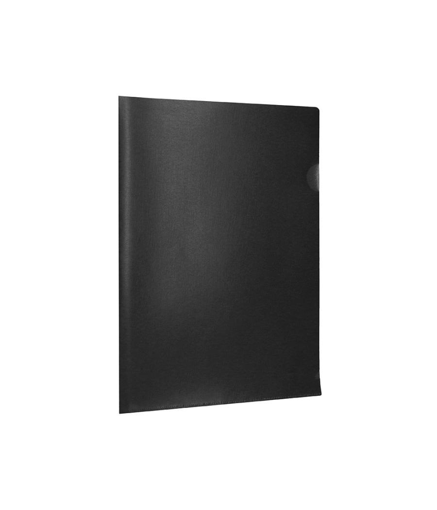 Carpeta liderpapel dossier uñero polipropileno din a4 negro opaco 20 hojas