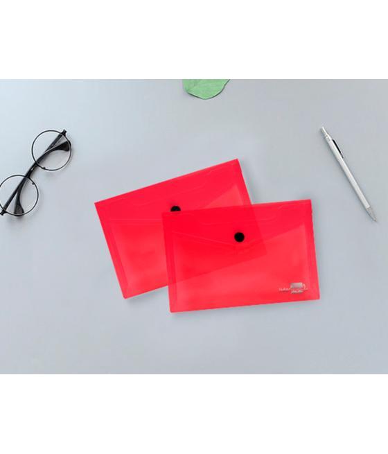 Carpeta liderpapel dossier broche polipropileno din a7 rojo translucido