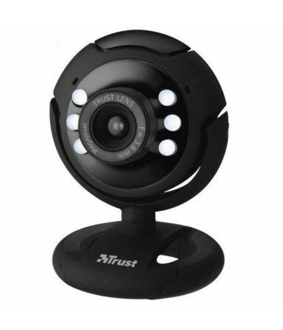 Trust webcam con microfono, zoom, spotlight pro 1,3mp con leds para poca luz