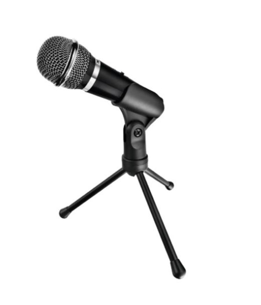 Trust micrófono boton silenciador con tripode jack 3.5 negro