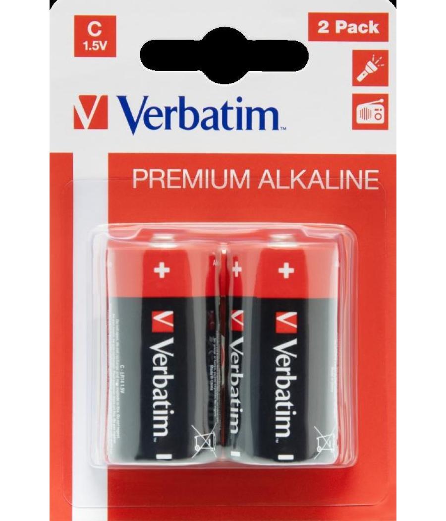 Verbatim pilas alcalinas c - lr14 - pack 2 uds
