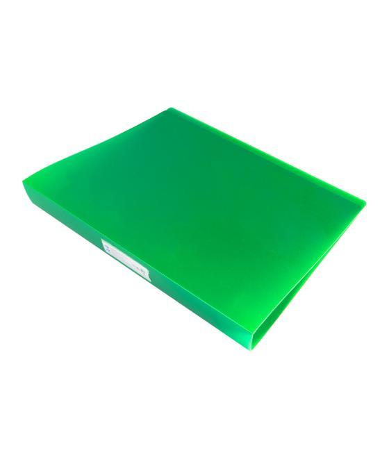 Carpeta liderpapel 4 anillas 25 mm mixtas polipropileno din a4 verde manzana opaco