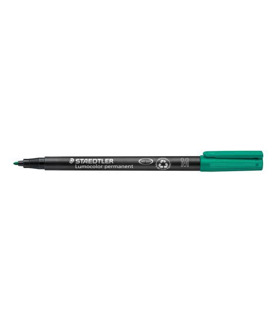 Rotulador staedtler lumocolor retroproyeccion punta de fibrapermanente 317-5 verde punta media redonda 0.8-1 mm