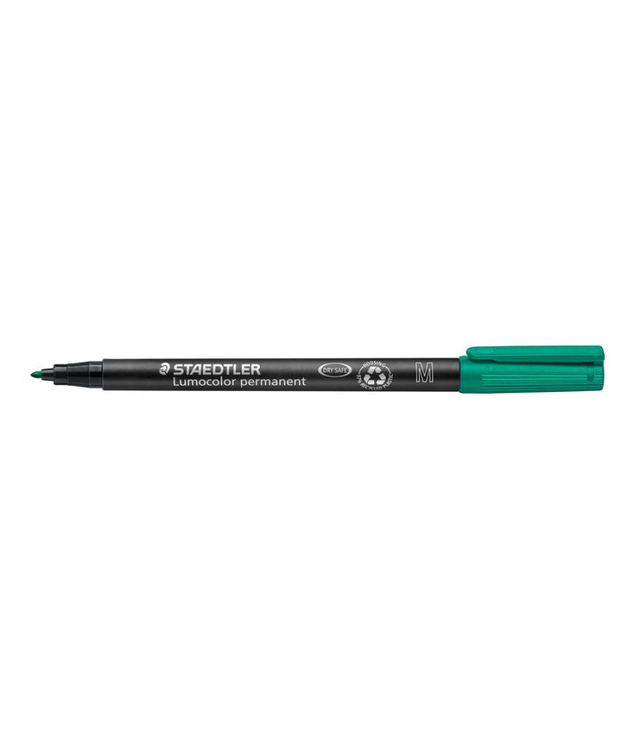 Rotulador staedtler lumocolor retroproyeccion punta de fibrapermanente 317-5 verde punta media redonda 0.8-1 mm