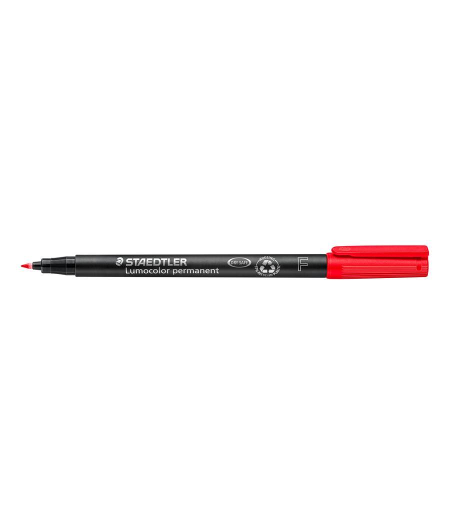 Rotulador staedtler lumocolor retroproyeccion punta de fibrapermanente 318-2 rojo punta fina redonda 0.6 mm