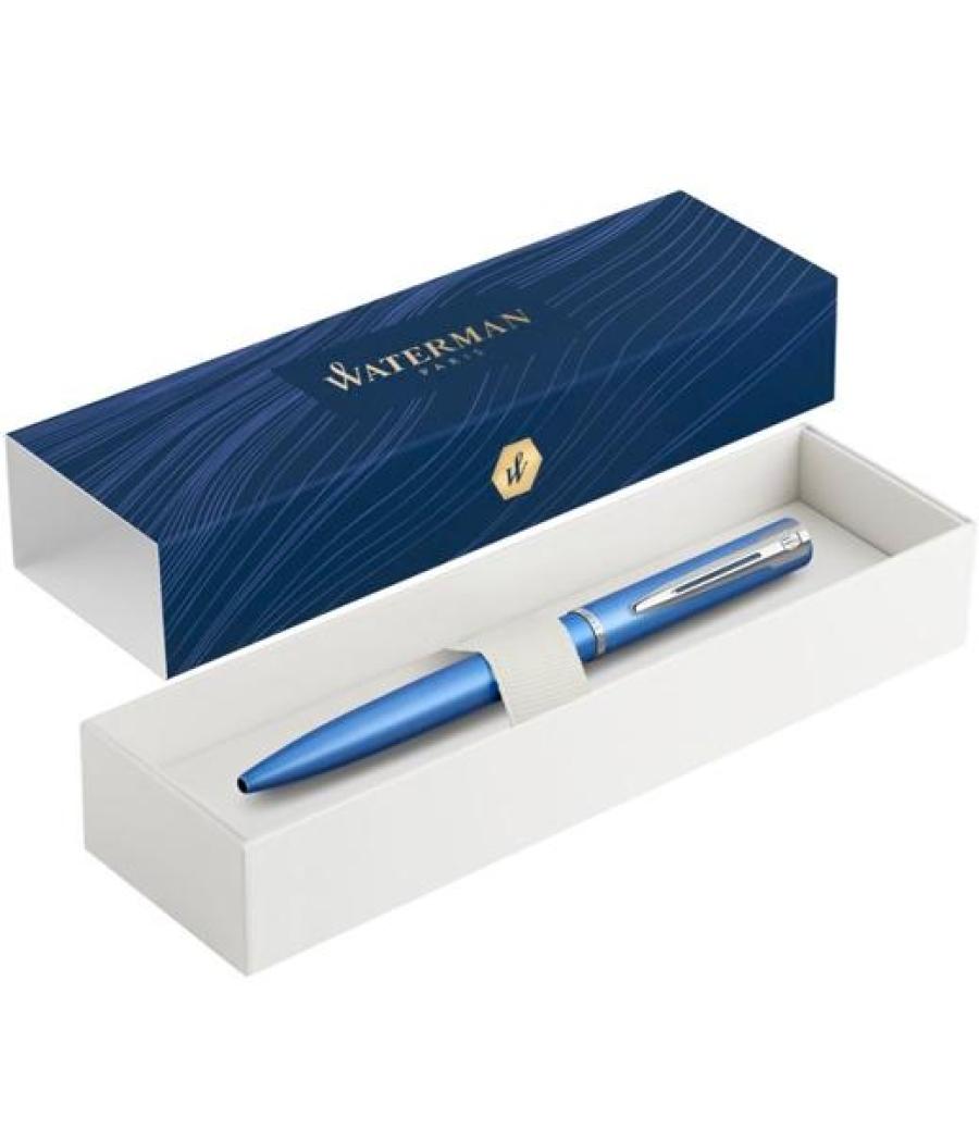 Waterman bolígrafo allure punta media estuche de regalo lacado azul