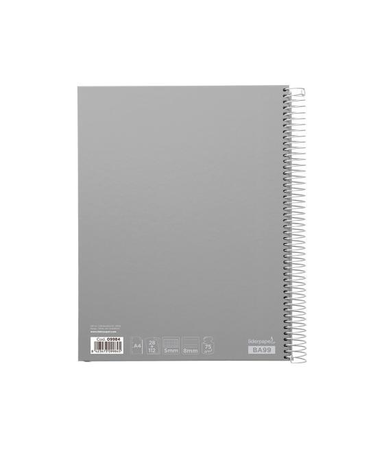 Cuaderno espiral liderpapel a4 micro jolly multidisciplina tapa forrada 140h 75gr 28h 5mm 112h hrtal.