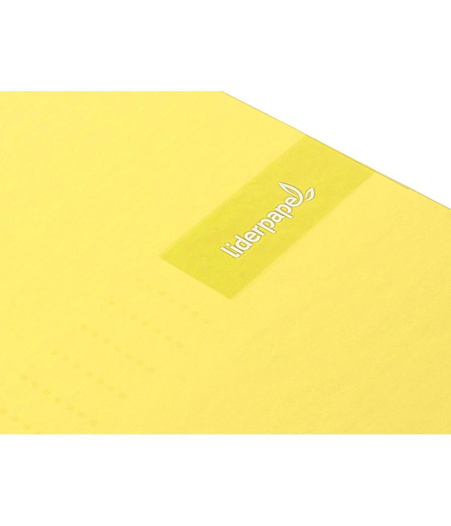 Cuaderno espiral liderpapel a4 micro crafty tapa forrada 120h 90gr cuadro 5mm 5 bandas 4 taladros color amarillo