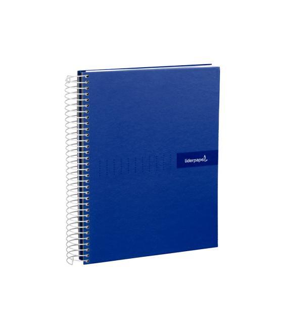 Cuaderno espiral liderpapel a4 micro crafty tapa forrada 120h 90 gr cuadro 5 mm 5 bandas 4 colores color azul