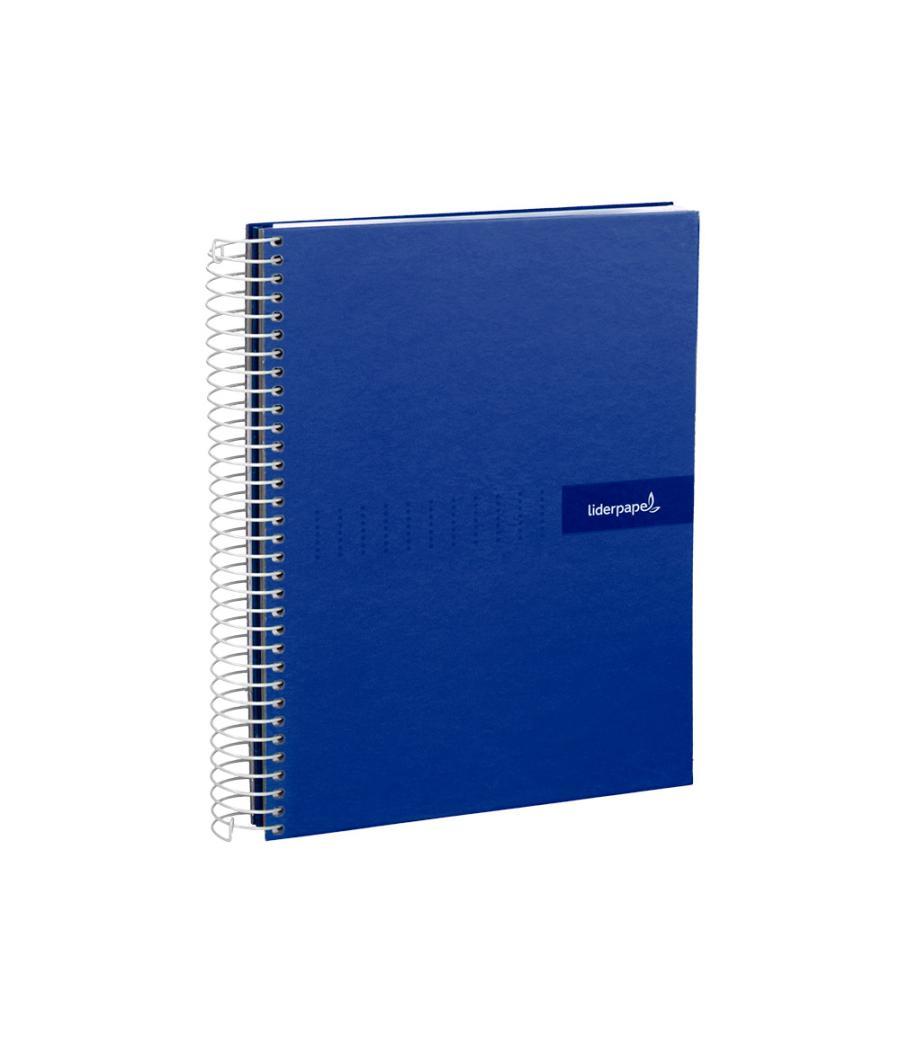 Cuaderno espiral liderpapel a4 micro crafty tapa forrada 120h 90 gr cuadro 5 mm 5 bandas 4 colores color azul