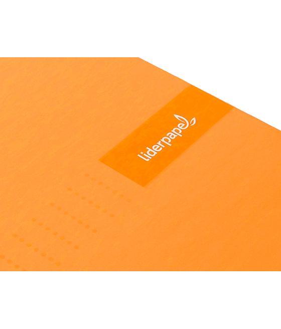 Cuaderno espiral liderpapel a4 micro crafty tapa forrada 120h 90 gr cuadro 5 mm 5 bandas 4 colores color naranja