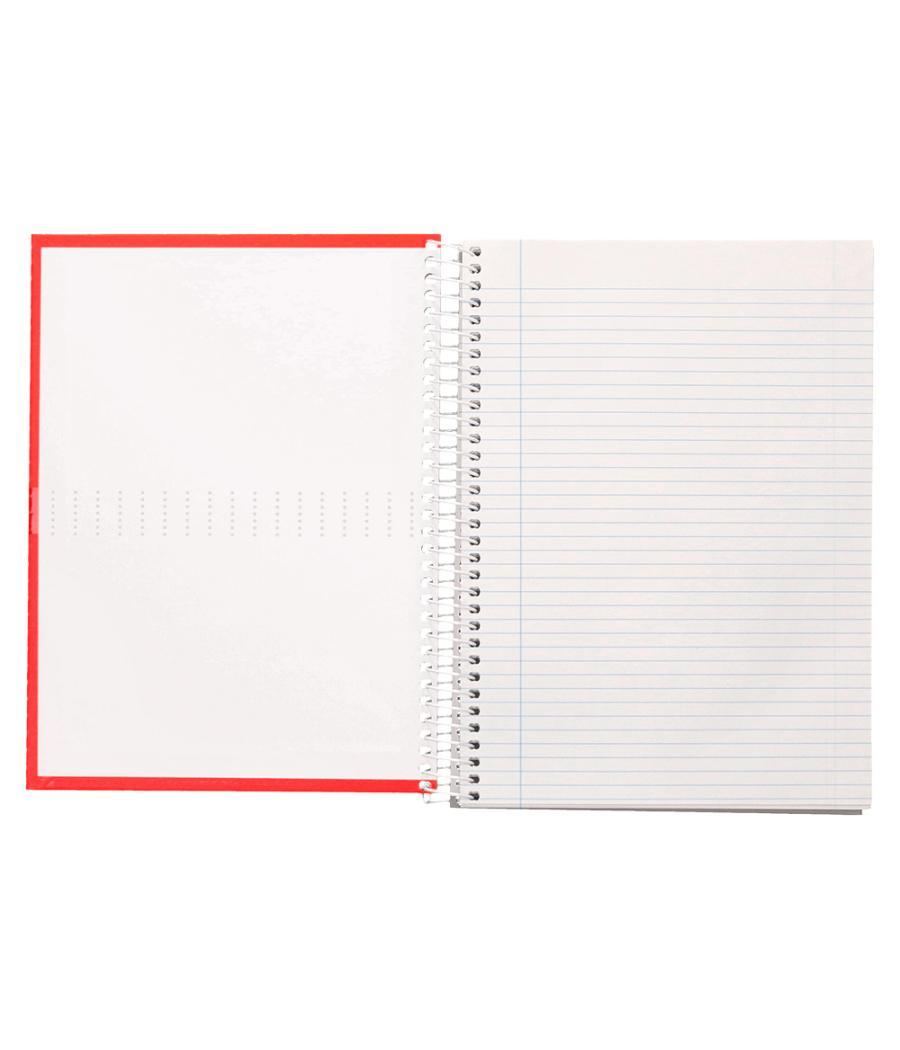 Cuaderno espiral liderpapel a4 crafty tapa forrada 80h 90 gr rayado horizontal con margen colores surtidos