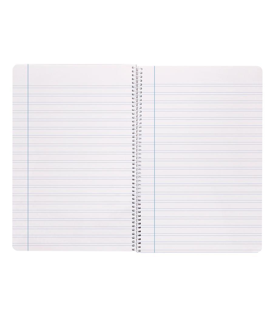 Cuaderno espiral liderpapel folio witty tapa dura 80h 75gr pauta 3,5mm con margen colores surtidos