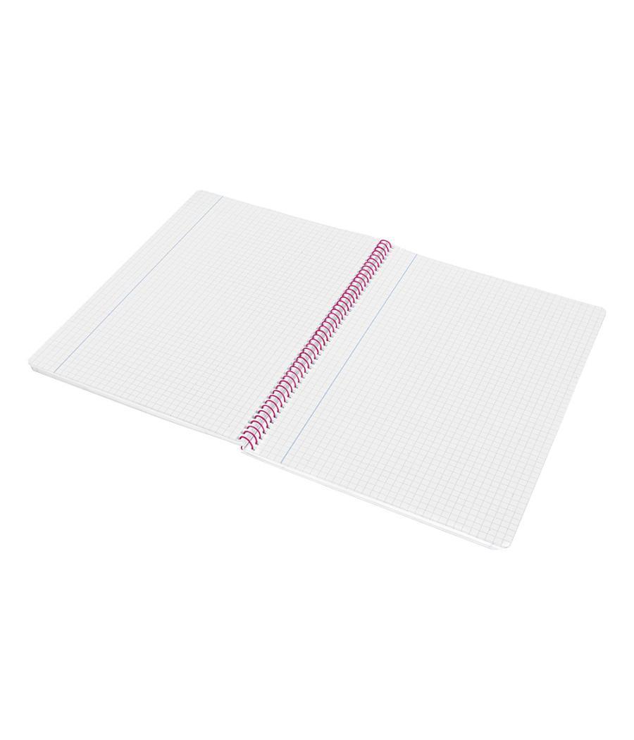 Cuaderno espiral liderpapel folio witty tapa dura 80h 75gr cuadro 4mm con margen color turquesa