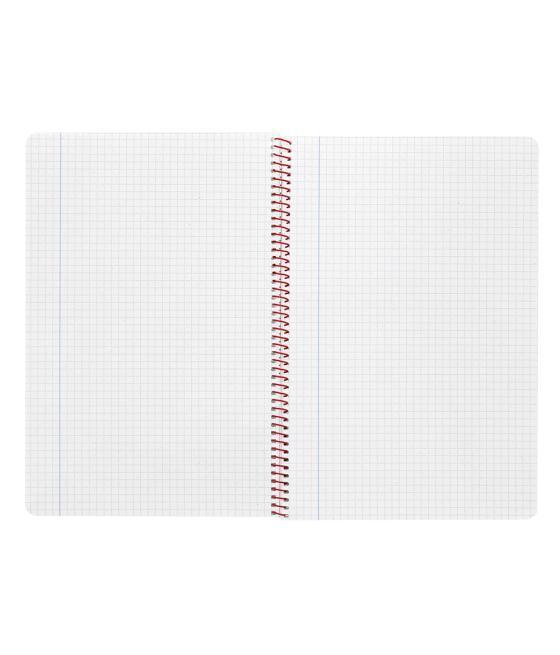 Cuaderno espiral liderpapel folio witty tapa dura 80h 75gr cuadro 4mm con margen color naranja