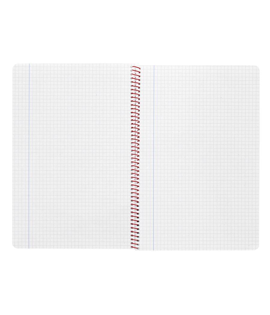 Cuaderno espiral liderpapel folio witty tapa dura 80h 75gr cuadro 4mm con margen color naranja