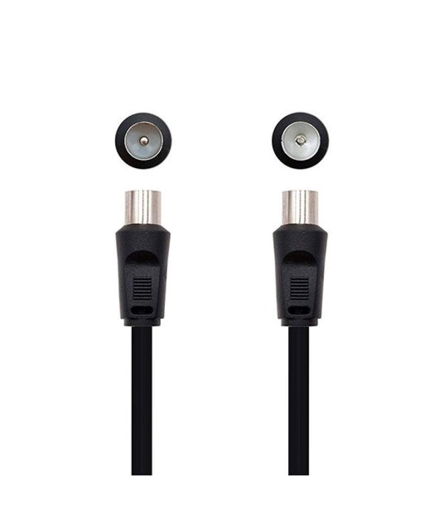 Cable antena tv coaxial nanocable 1.8 m negro