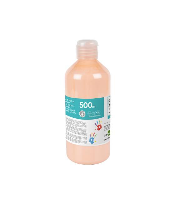 Pintura dedos liderpapel botella de 500 ml carne