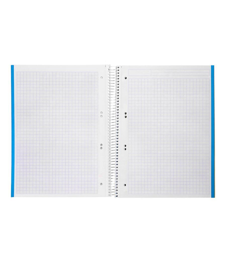 Cuaderno espiral liderpapel a5 micro jolly tapa forrada 140h 75 gr cuadro 5mm 5 bandas6 taladros colores surtidos