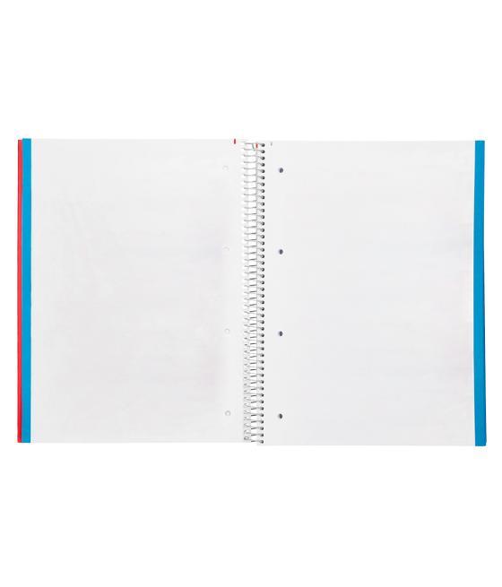 Cuaderno espiral liderpapel a4 micro jolly tapa forrada 140h 75 gr liso 5 bandas 4 taladros colores surtidos