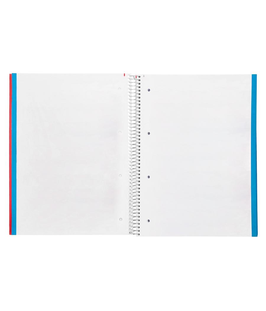 Cuaderno espiral liderpapel a4 micro jolly tapa forrada 140h 75 gr liso 5 bandas 4 taladros colores surtidos